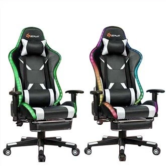 Massasje Racing Gaming Stol Stol med Rgb Led